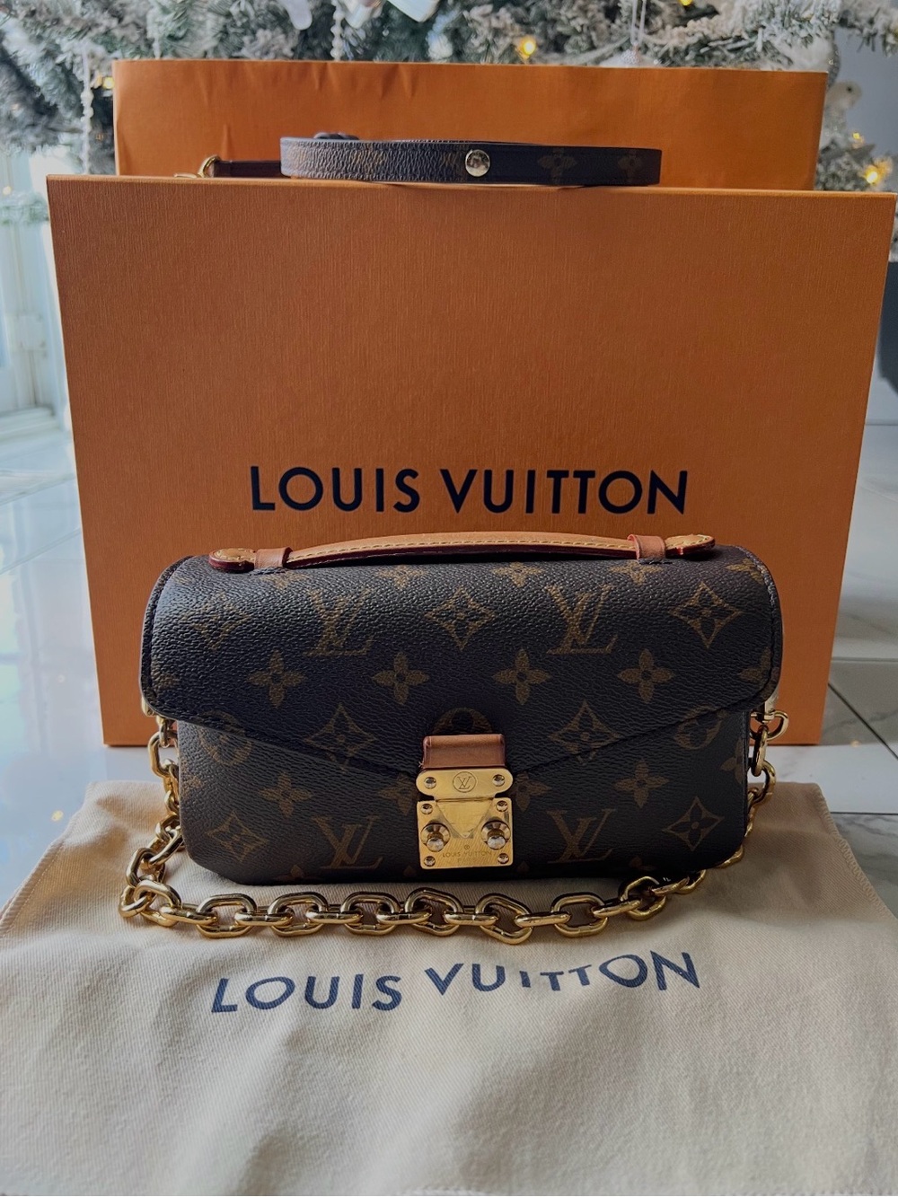 Louis Vuitton Monogram Crossbody in Brown Pochette Métis East West